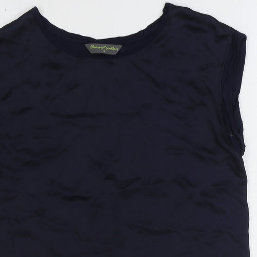 Blooming Marvellous Womens Blue Polyester Basic Blouse Size M Boat Neck