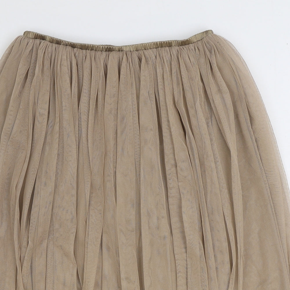 Lace & Beads Womens Beige Polyester Tutu Skirt Size 8