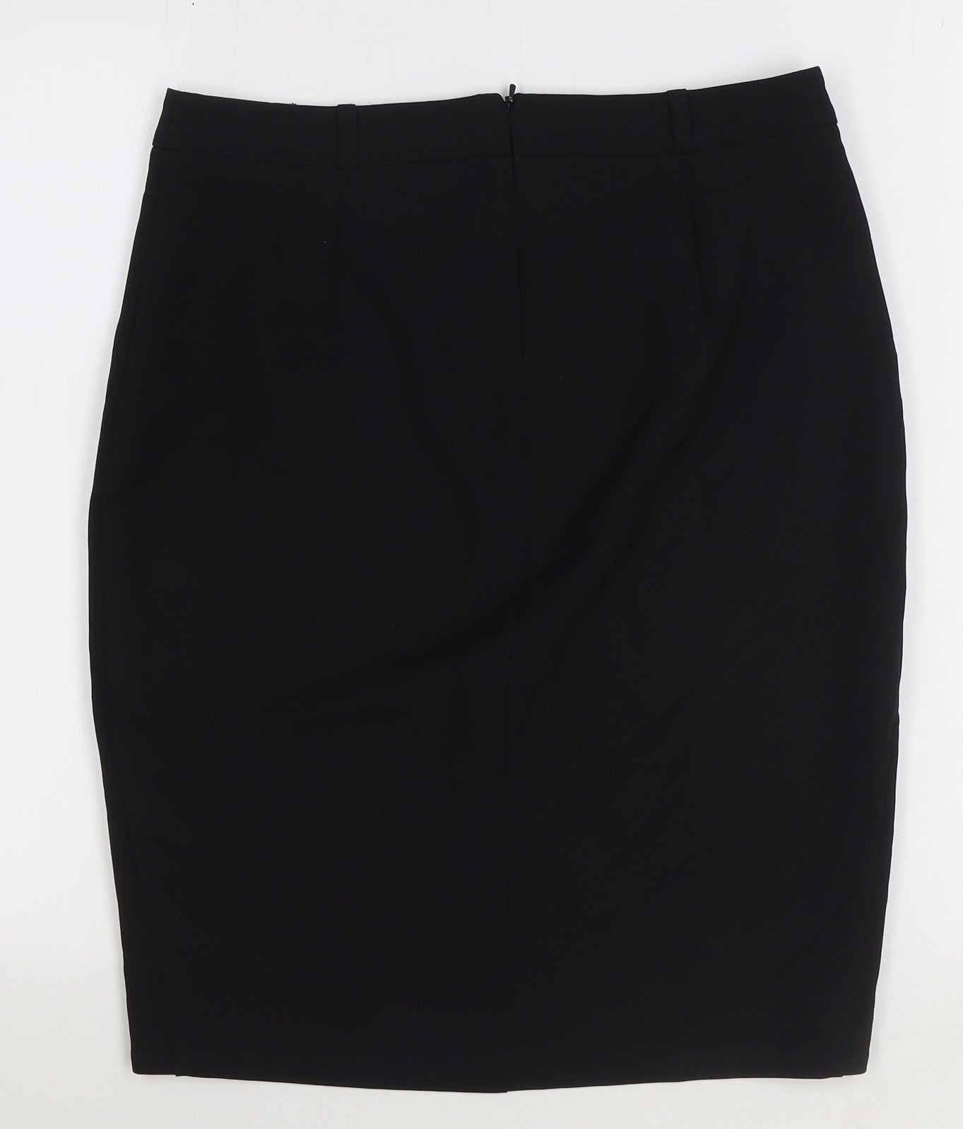 ASOS Womens Black Polyester Straight & Pencil Skirt Size 12 Zip