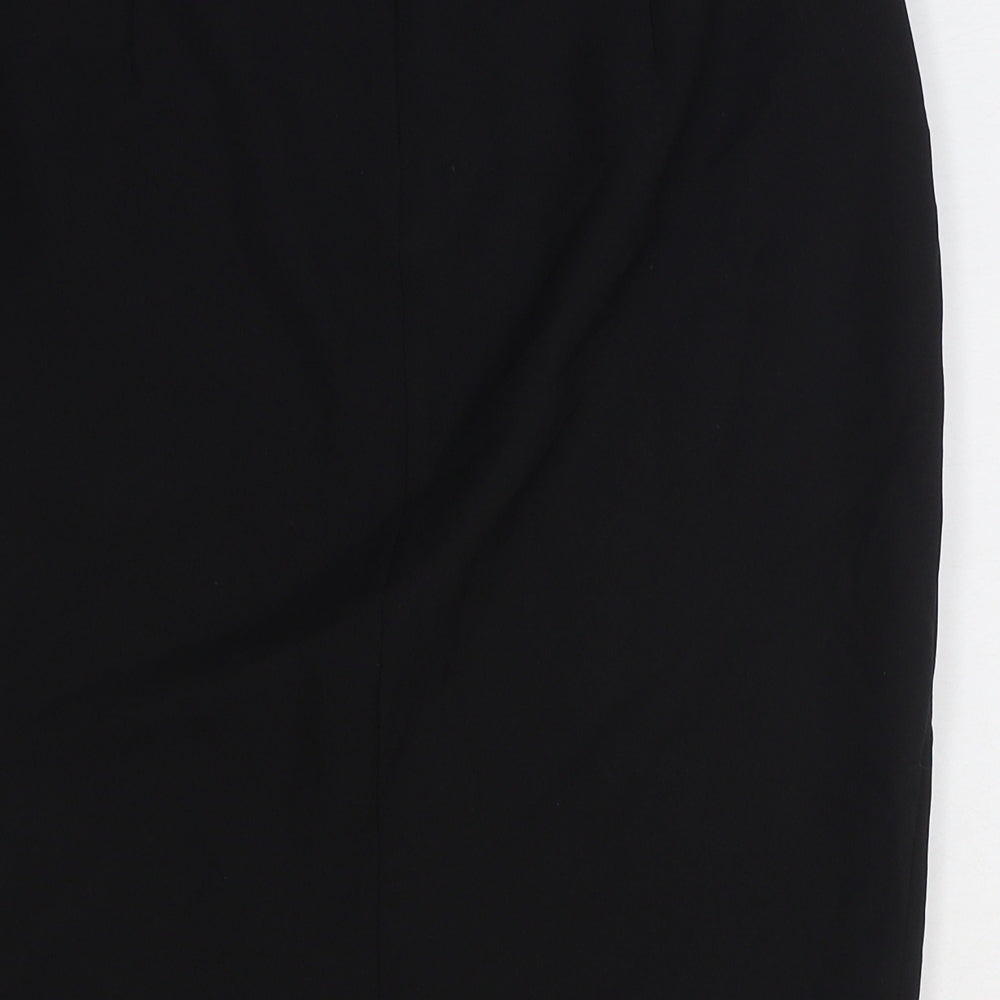 ASOS Womens Black Polyester Straight & Pencil Skirt Size 12 Zip