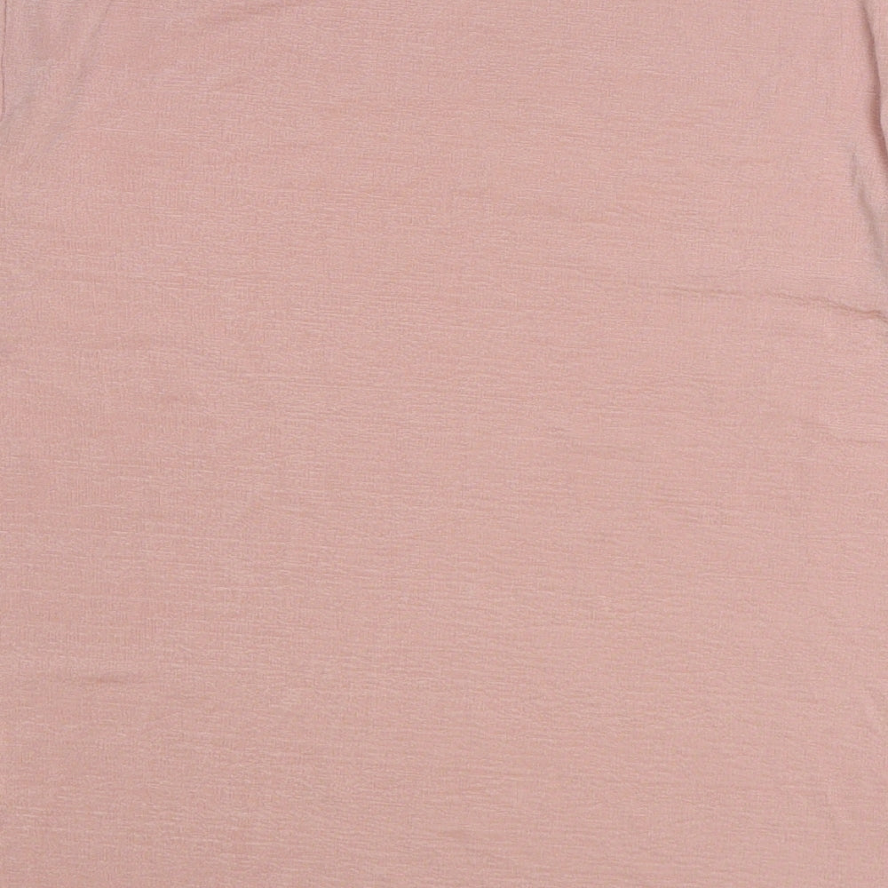 Damart Womens Pink Polyester Basic T-Shirt Size 12 Round Neck - Size 12/14