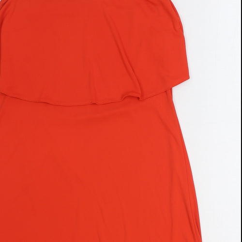 River Island Womens Red Polyester A-Line Size 6 Scoop Neck Pullover