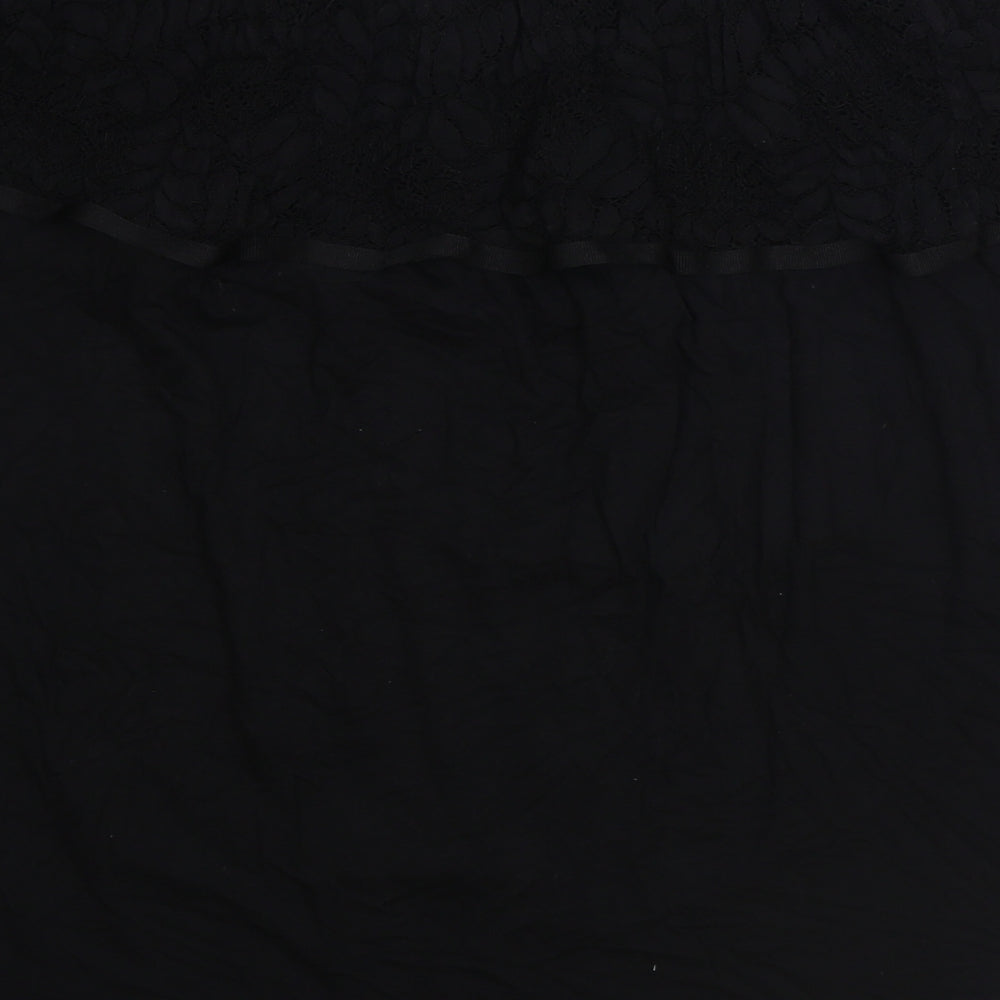 TU Womens Black Viscose Basic T-Shirt Size 20 Round Neck