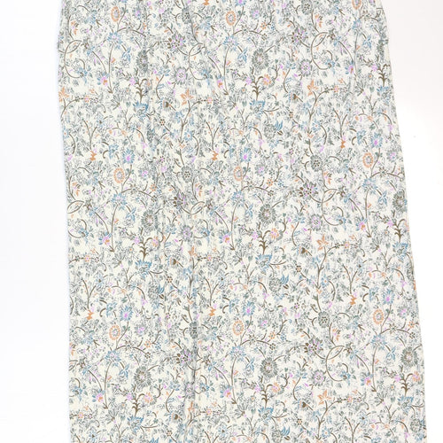 NEXT Womens Multicoloured Floral Viscose Maxi Size 14 Scoop Neck Pullover