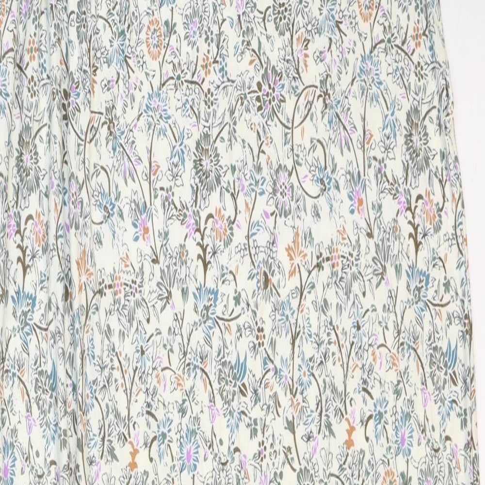 NEXT Womens Multicoloured Floral Viscose Maxi Size 14 Scoop Neck Pullover