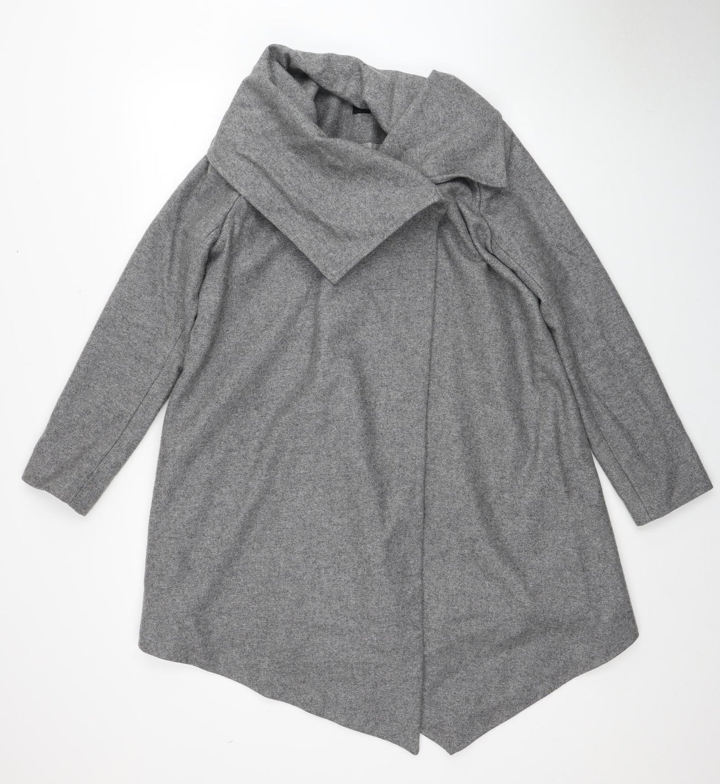 ASOS Womens Grey Overcoat Coatigan Size 8 Button
