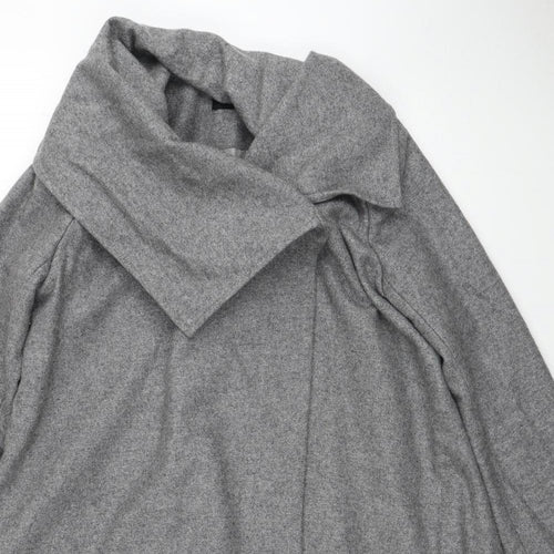 ASOS Womens Grey Overcoat Coatigan Size 8 Button