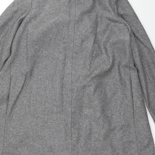 ASOS Womens Grey Overcoat Coatigan Size 8 Button