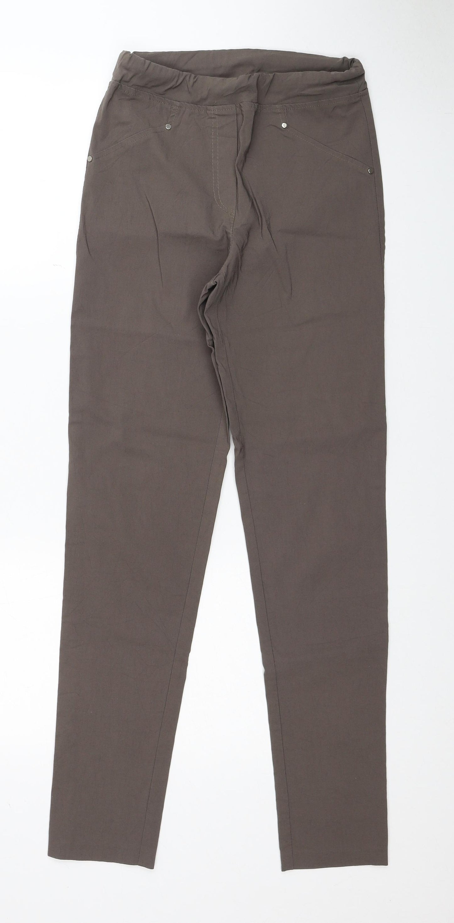 James Lakeland Womens Brown Viscose Jegging Trousers Size 14 Regular