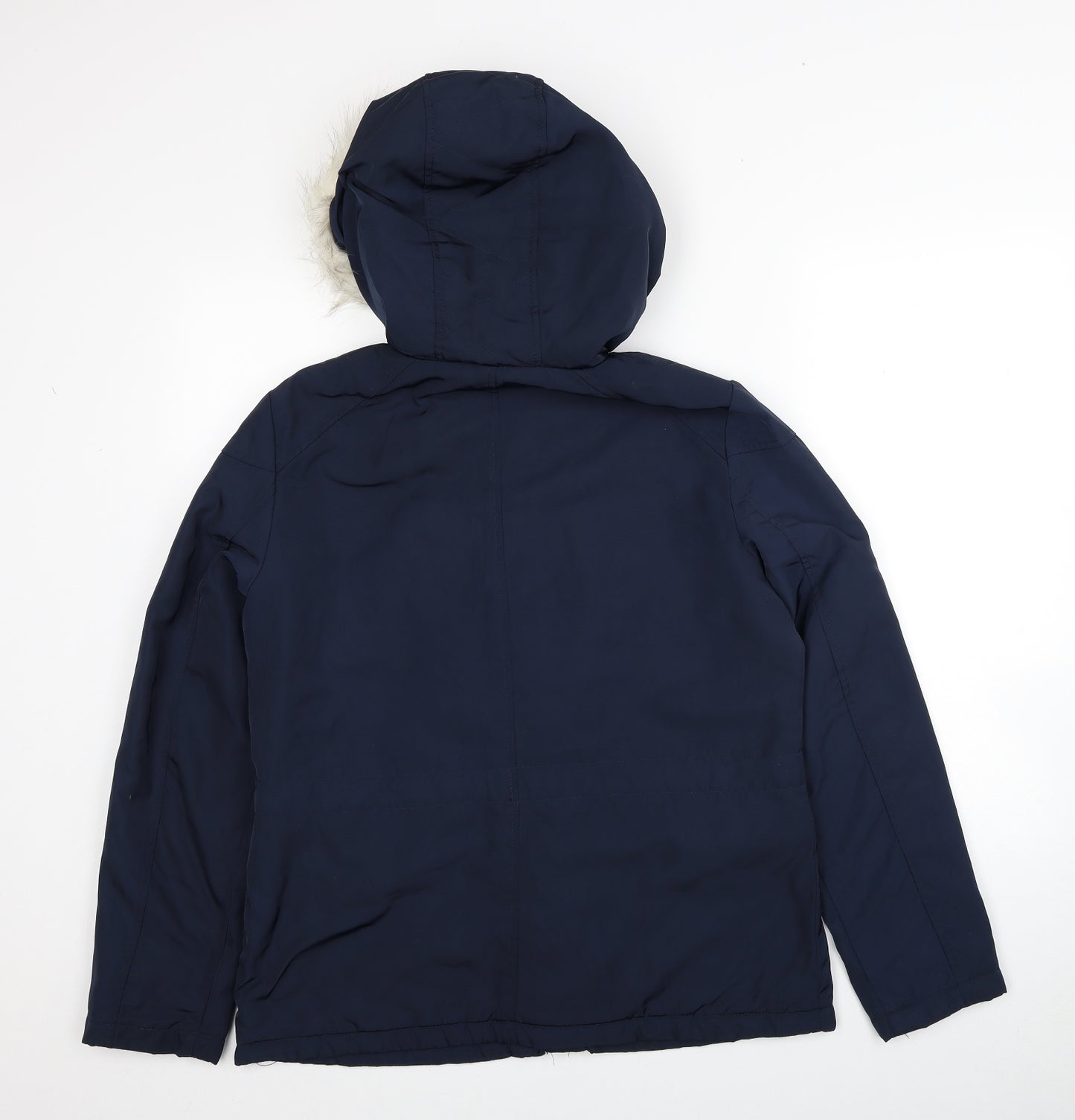 Principles Womens Blue Parka Coat Size 12 Zip