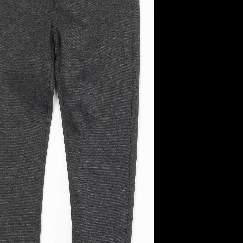 Denim & Co. Womens Grey Polyester Jegging Trousers Size 12 Regular Zip
