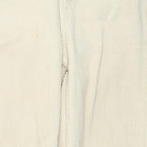 Topshop Womens Beige Cotton Trousers Size 25 in L28 in Regular Zip
