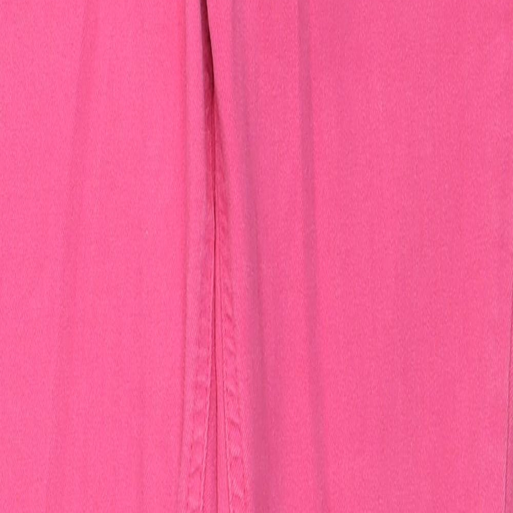 TU Womens Pink Cotton Straight Jeans Size 10 Regular Zip