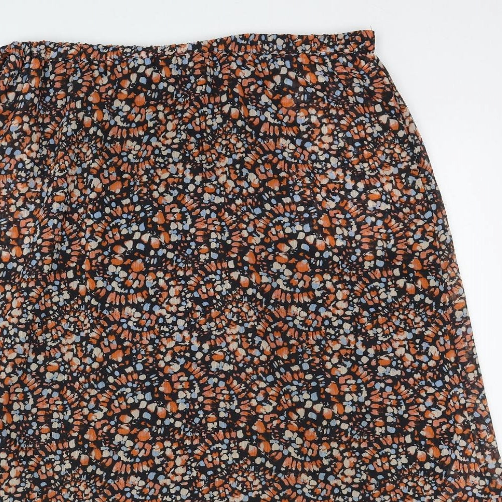 Hush Womens Multicoloured Geometric Polyester Swing Skirt Size 18