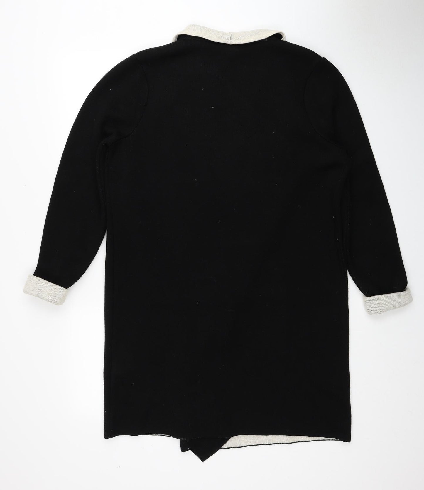 Wallis Womens Black Overcoat Coat Size M Button