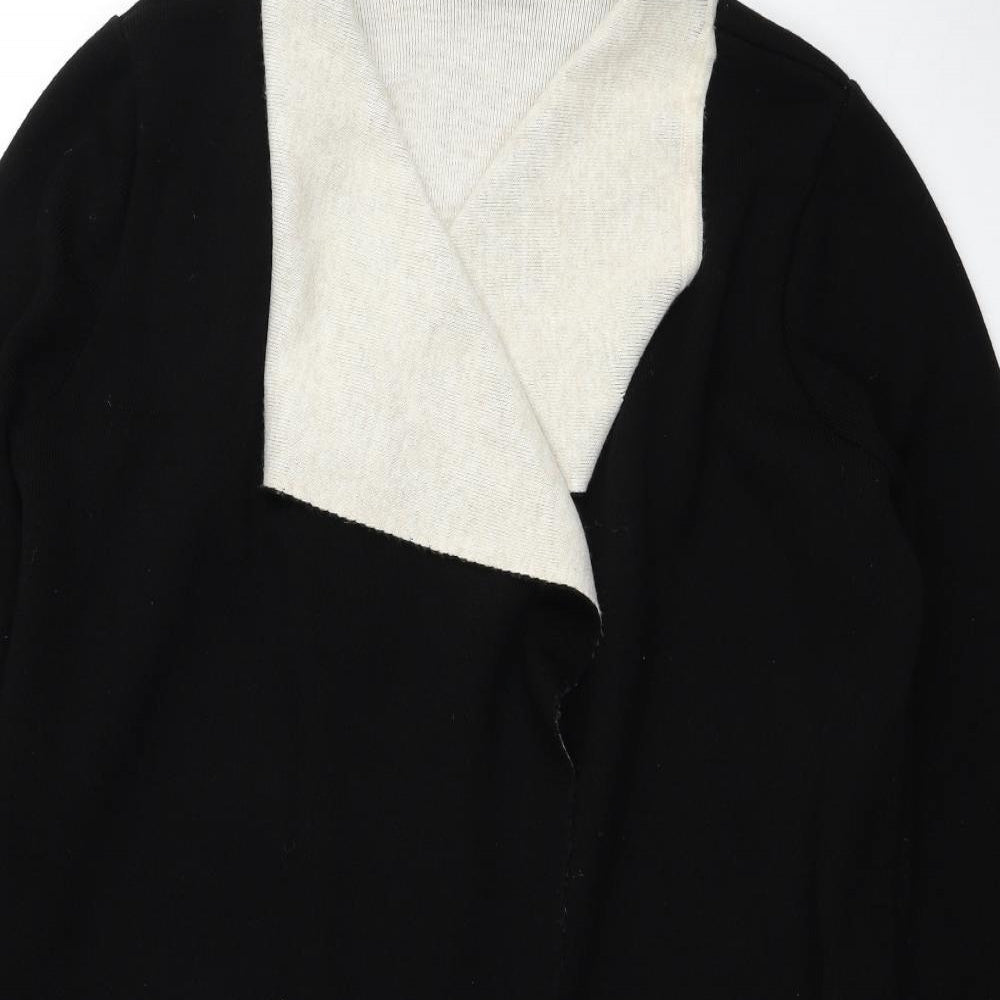 Wallis Womens Black Overcoat Coat Size M Button