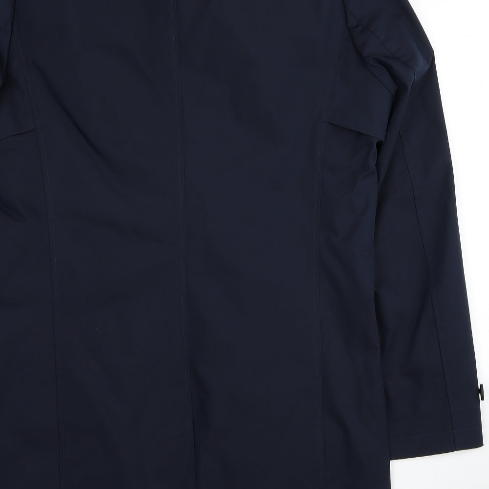 Guards London Mens Blue Overcoat Coat Size S Button