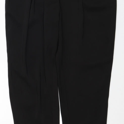 Miss Selfridge Womens Black Polyester Trousers Size 10 Regular Tie