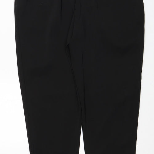 Miss Selfridge Womens Black Polyester Trousers Size 10 Regular Tie