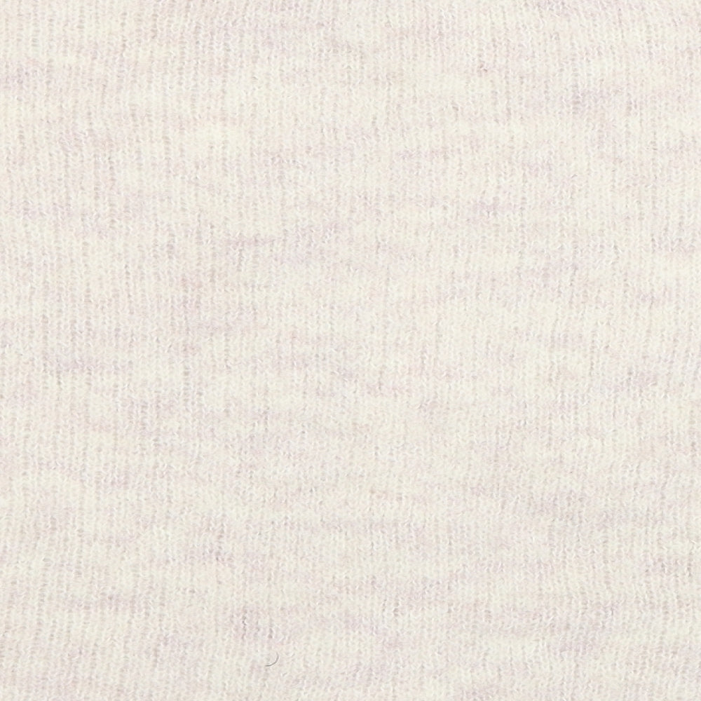 Zara Womens Beige Round Neck Alpaca Pullover Jumper Size M