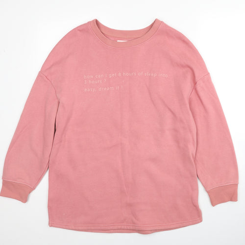 F&F Womens Pink Polyester Pullover Sweatshirt Size 8 Pullover
