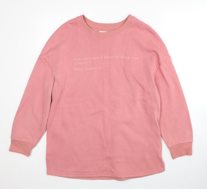 F&F Womens Pink Polyester Pullover Sweatshirt Size 8 Pullover