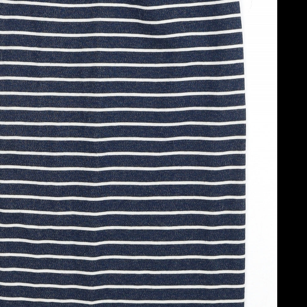 Atmosphere Womens Blue Striped Polyester Straight & Pencil Skirt Size 8