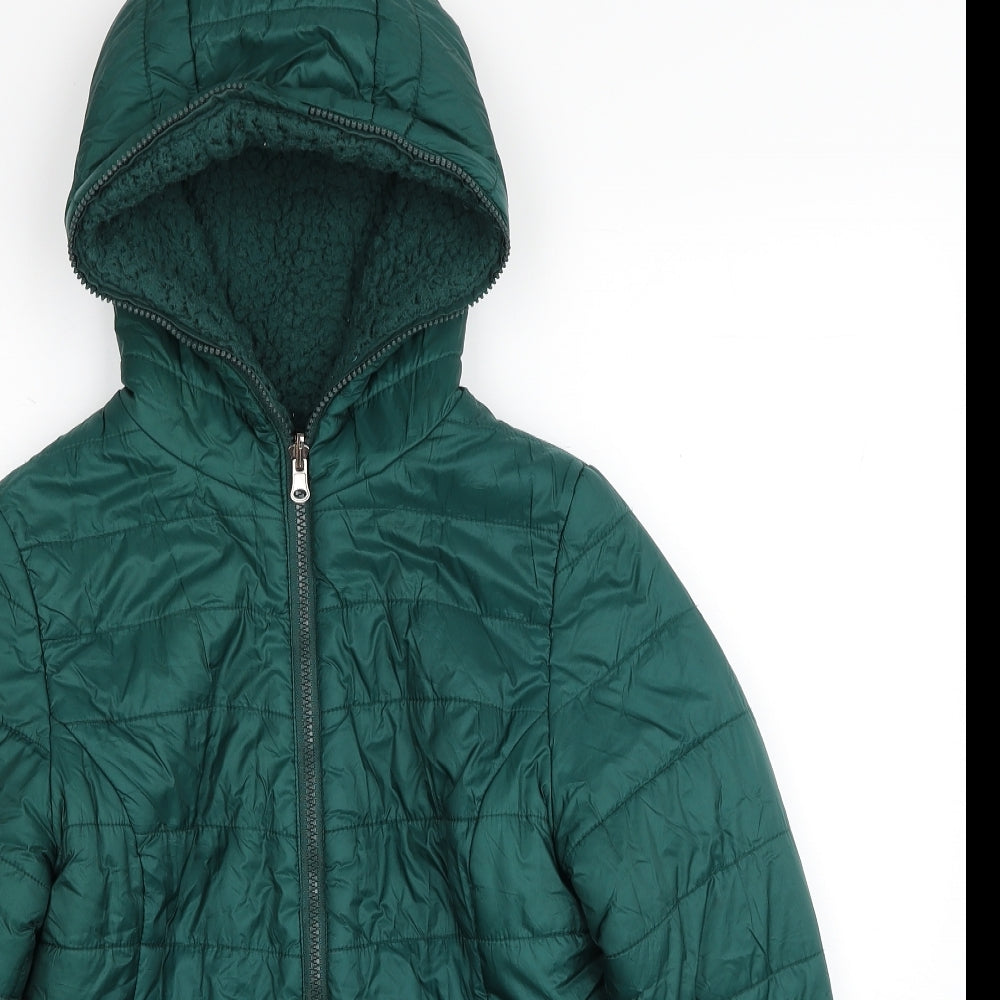 FDS Collection Womens Green Quilted Jacket Size XS Zip - Reversible