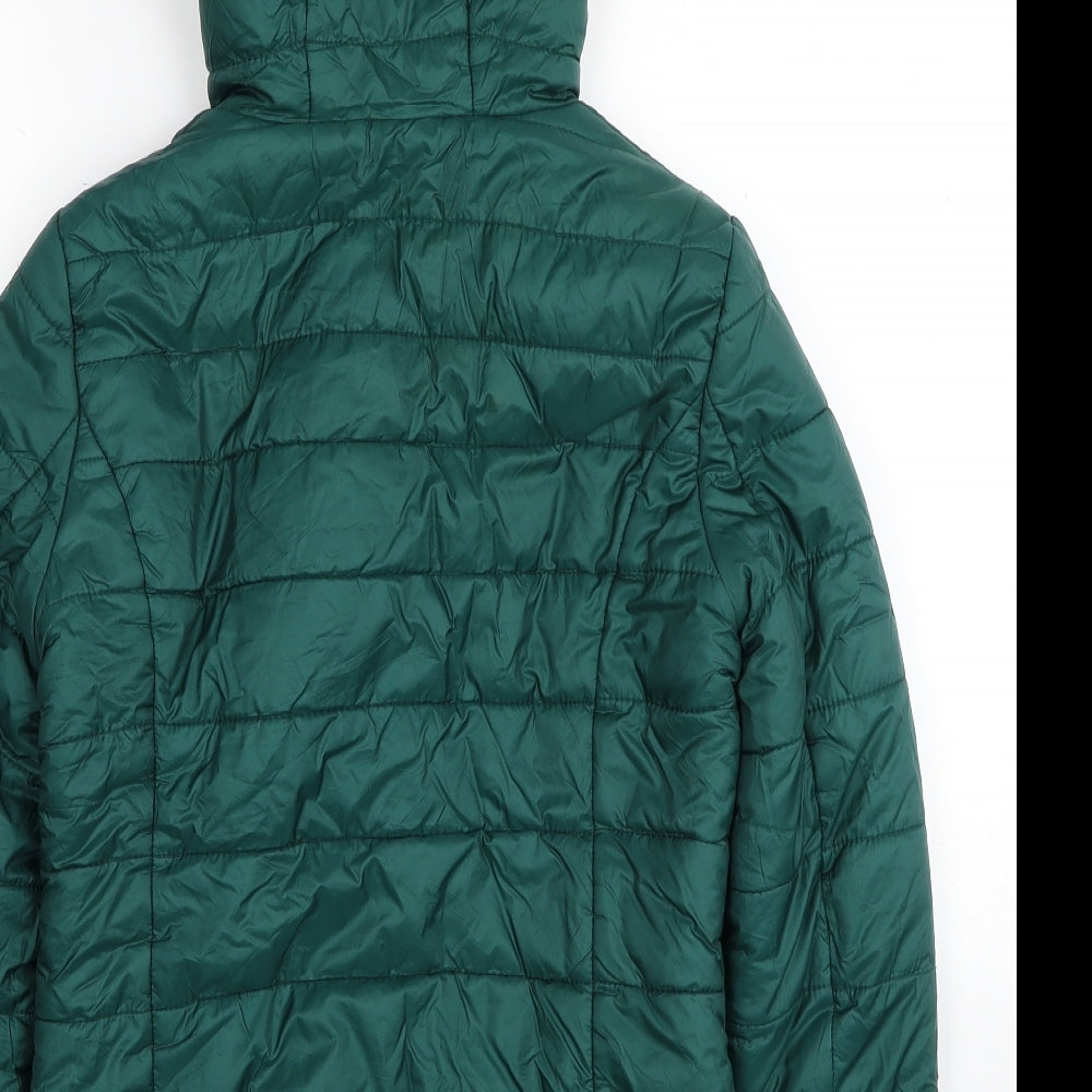 FDS Collection Womens Green Quilted Jacket Size XS Zip - Reversible
