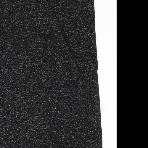 Dorothy Perkins Womens Black Polyester Mini Size 8 Mock Neck Button