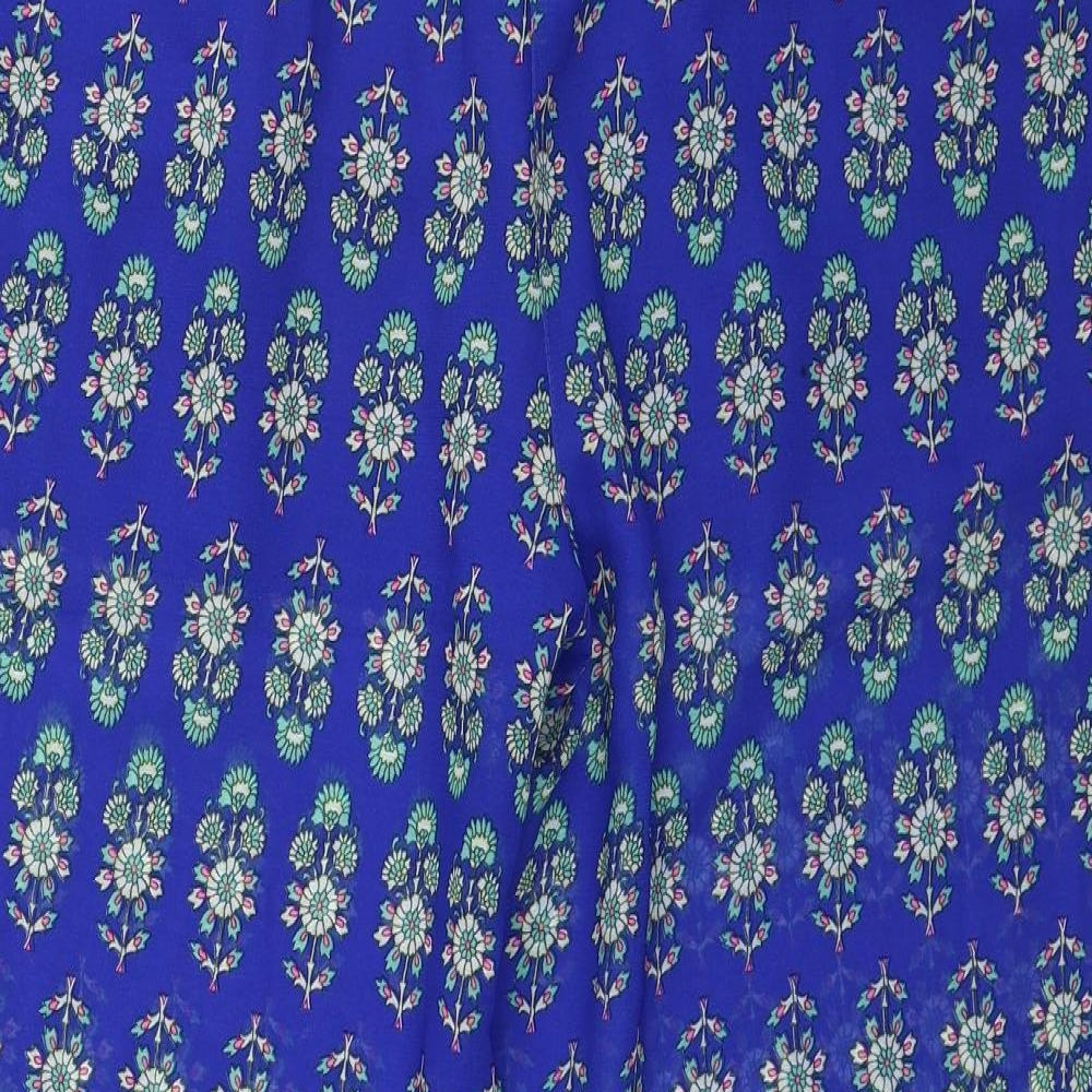 Atmosphere Womens Blue Paisley Polyester Trousers Size 10 Regular