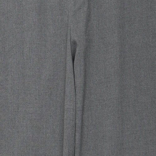 Preworn Womens Grey Viscose Trousers Size 18 Zip