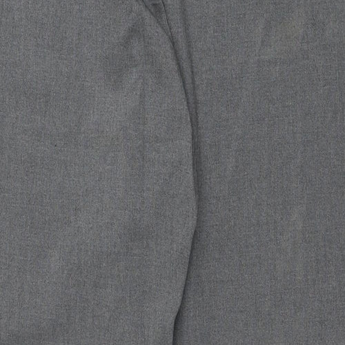Preworn Womens Grey Viscose Trousers Size 18 Zip