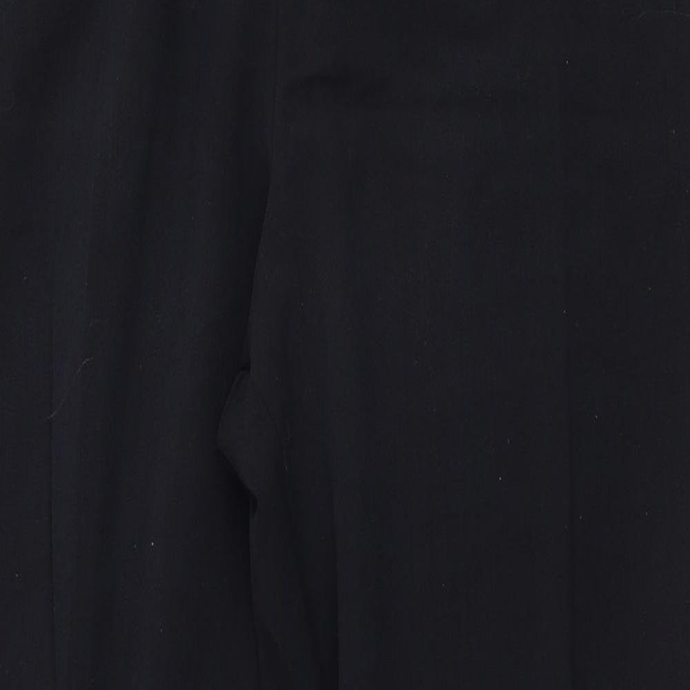 Marks and Spencer Womens Black Polyester Trousers Size 18 Regular Zip