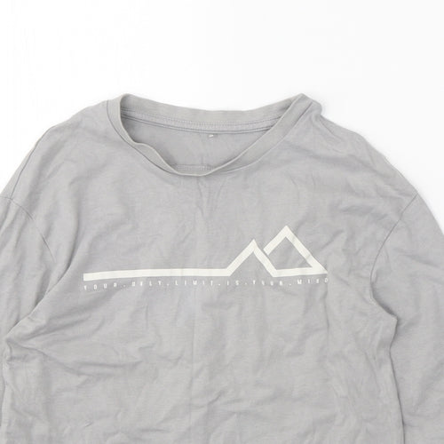 George Boys Grey 100% Cotton Basic Casual Size 5-6 Years Round Neck Pullover