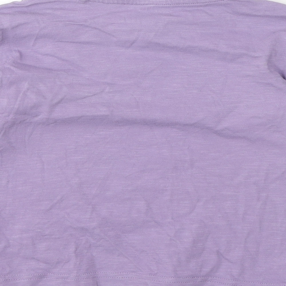 TU Boys Purple 100% Cotton Basic Casual Size 5 Years Round Neck Pullover - Dinosaur Pattern