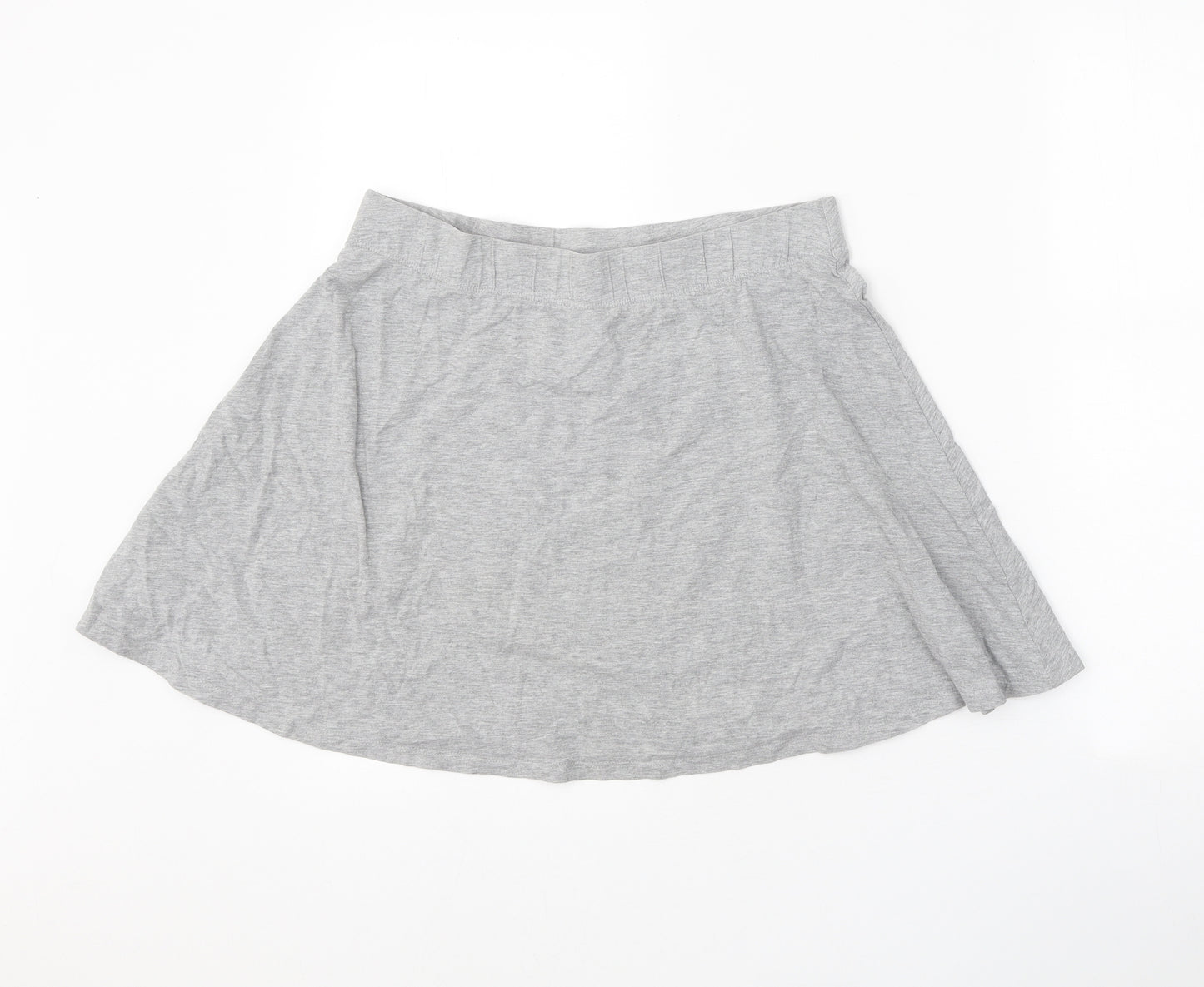H&M Womens Grey Cotton Skater Skirt Size M