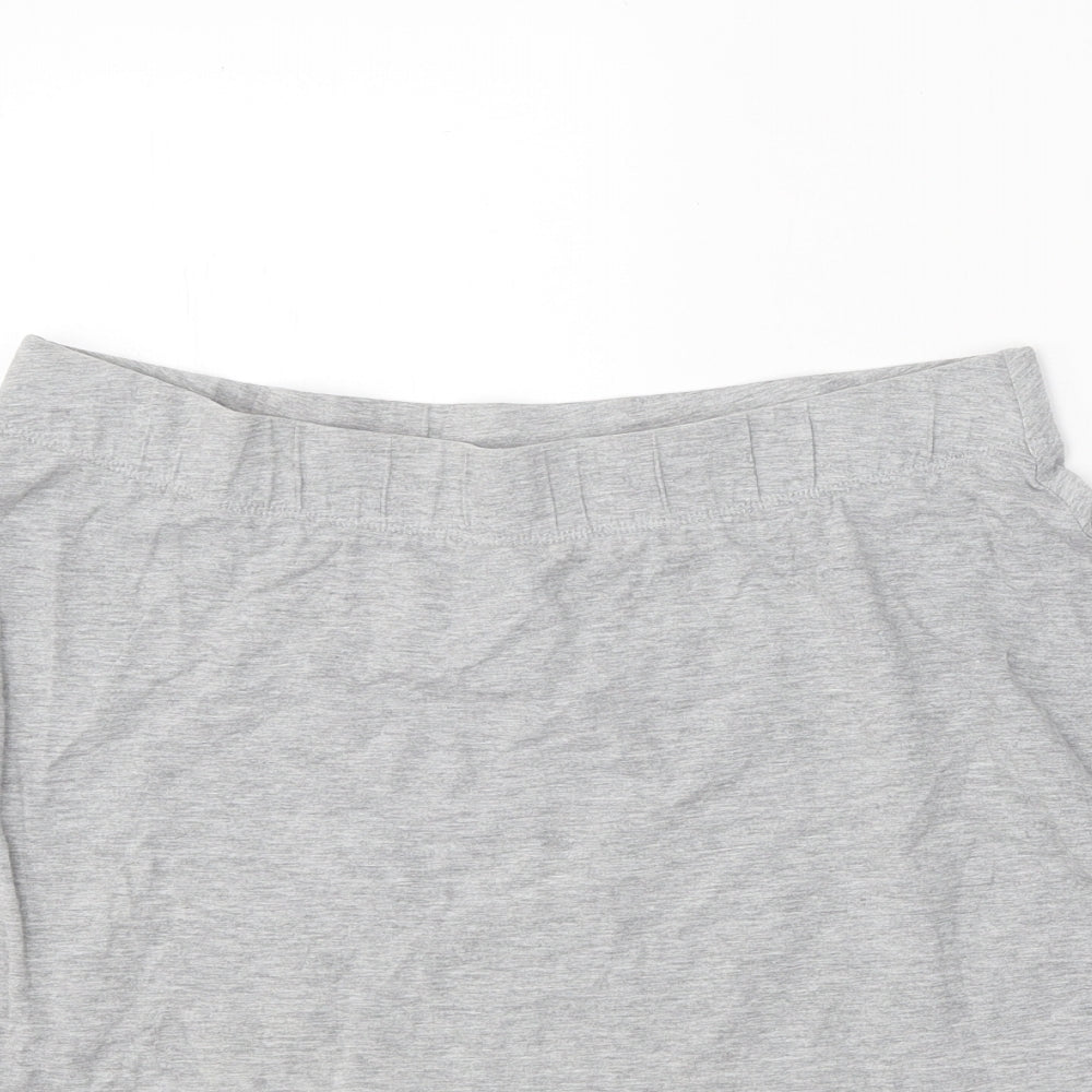 H&M Womens Grey Cotton Skater Skirt Size M