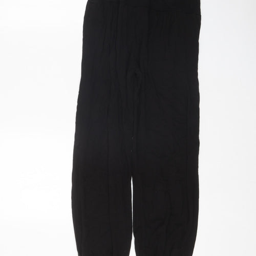 River Island Womens Black Viscose Jogger Trousers Size 8 Regular