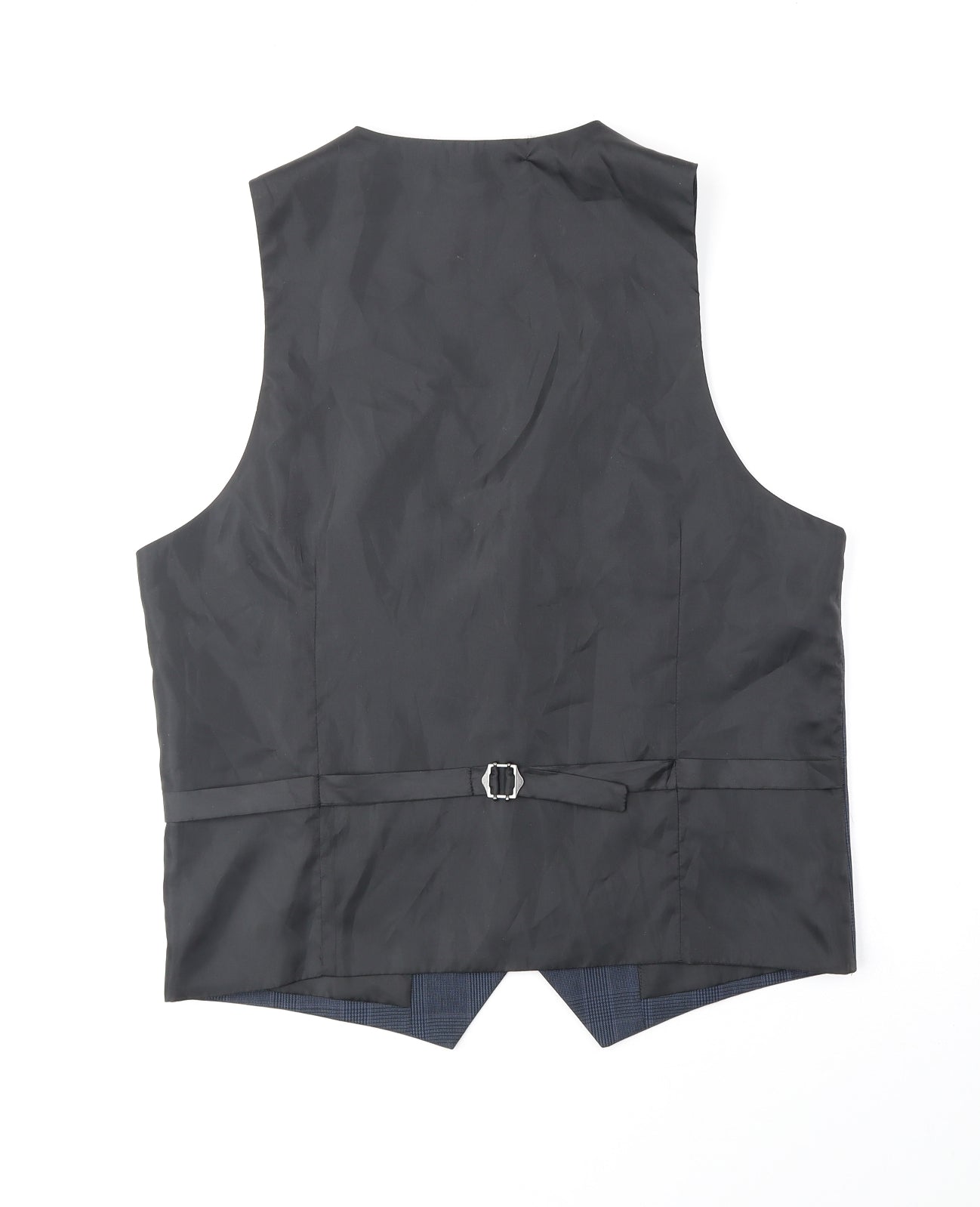 The Spitalfields Clothing Co Mens Blue Plaid Polyester Jacket Suit Waistcoat Size 40