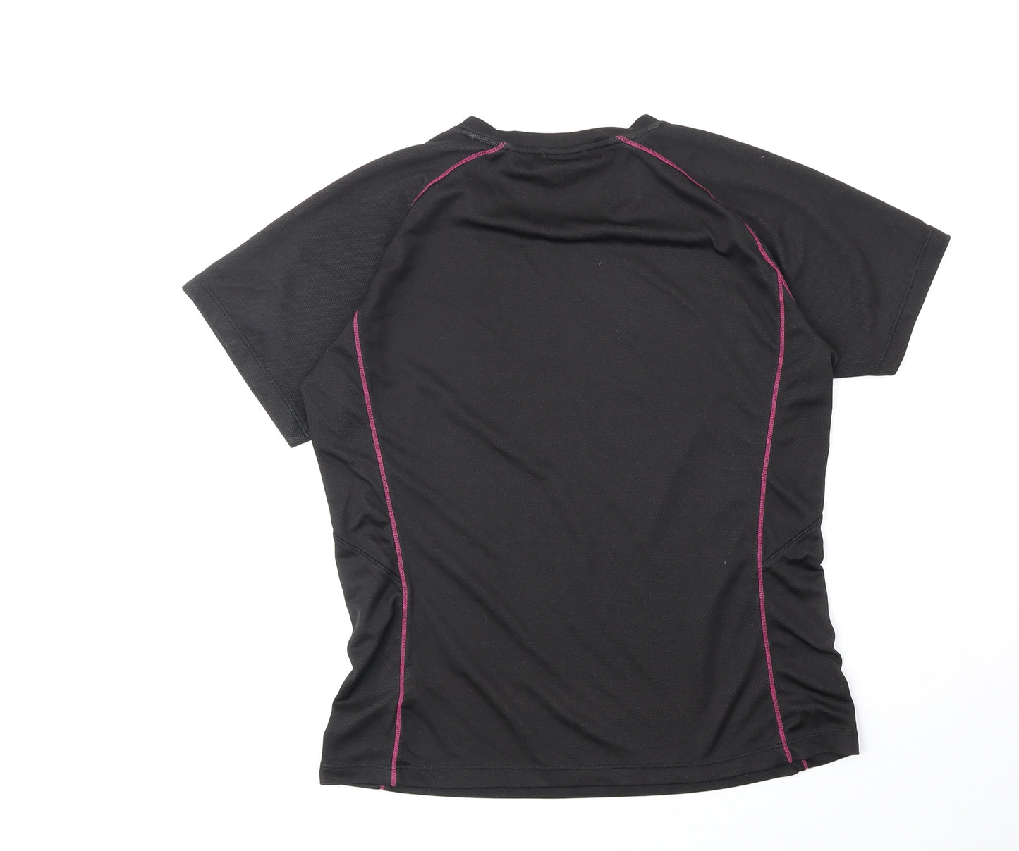 Karrimor Womens Black Polyester Basic T-Shirt Size 16 V-Neck Pullover