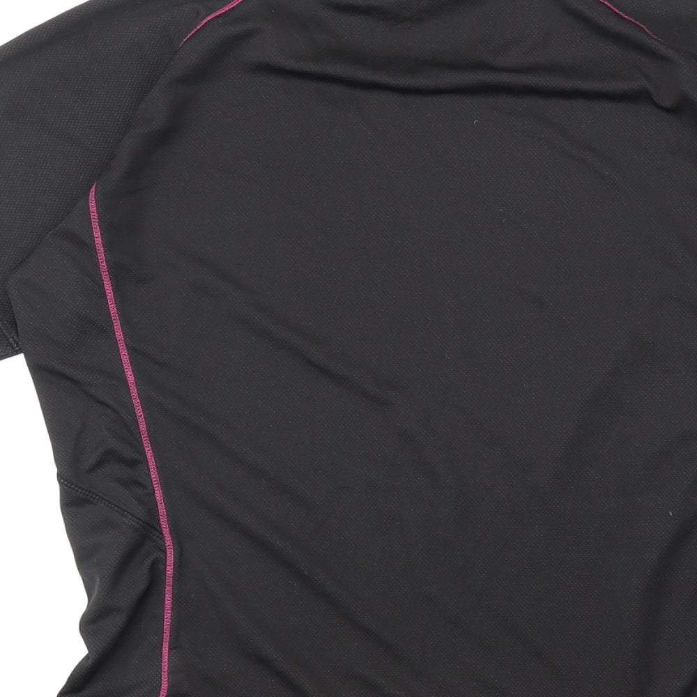 Karrimor Womens Black Polyester Basic T-Shirt Size 16 V-Neck Pullover