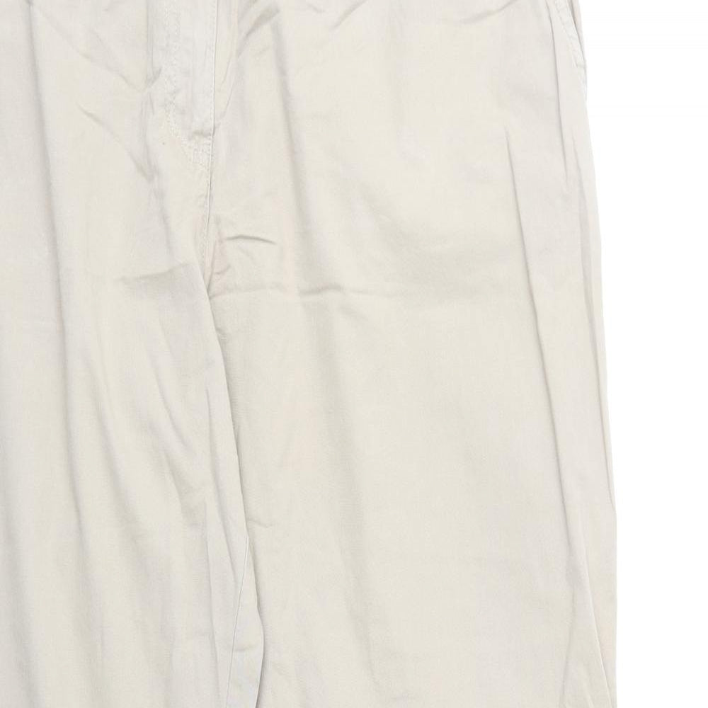 George Womens Beige Cotton Trousers Size 18 Regular Zip