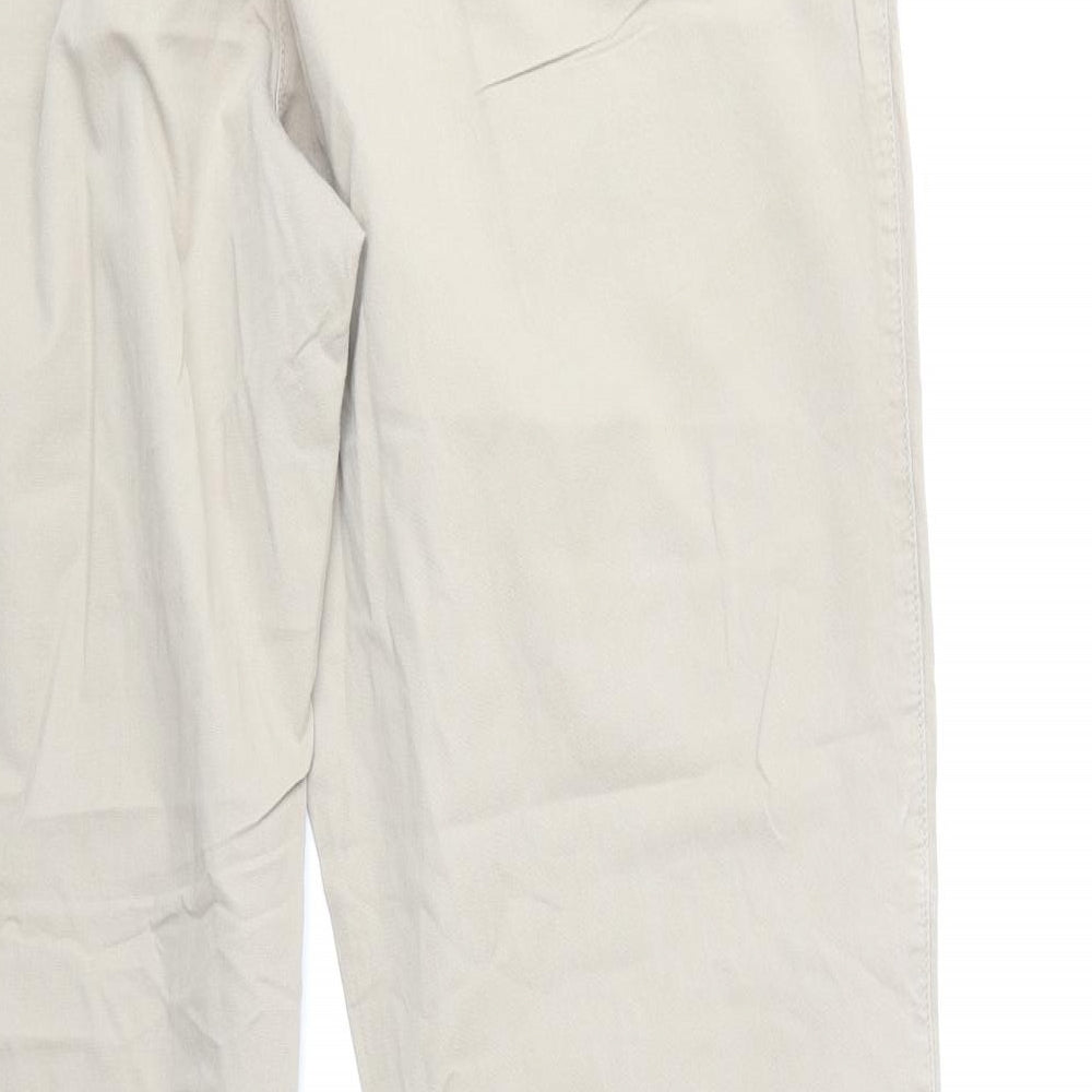 George Womens Beige Cotton Trousers Size 18 Regular Zip
