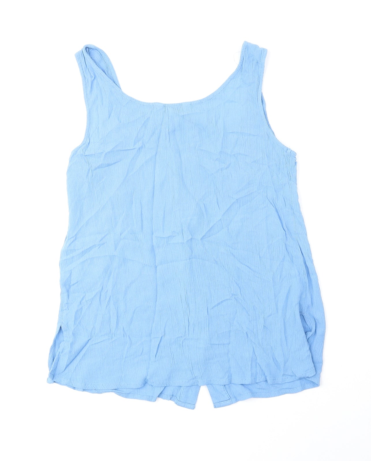 NEXT Womens Blue Viscose Basic Tank Size 10 V-Neck