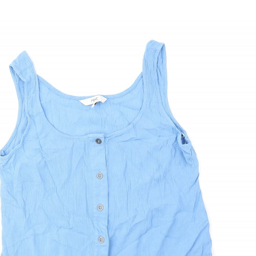 NEXT Womens Blue Viscose Basic Tank Size 10 V-Neck