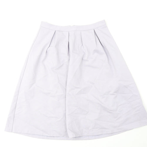 Oasis Womens Purple Viscose Tulip Skirt Size 12 Zip