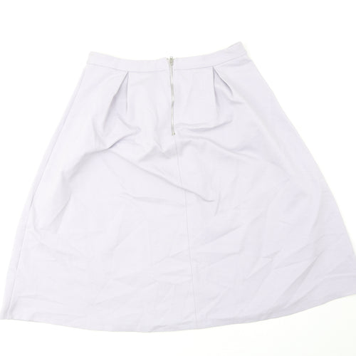 Oasis Womens Purple Viscose Tulip Skirt Size 12 Zip