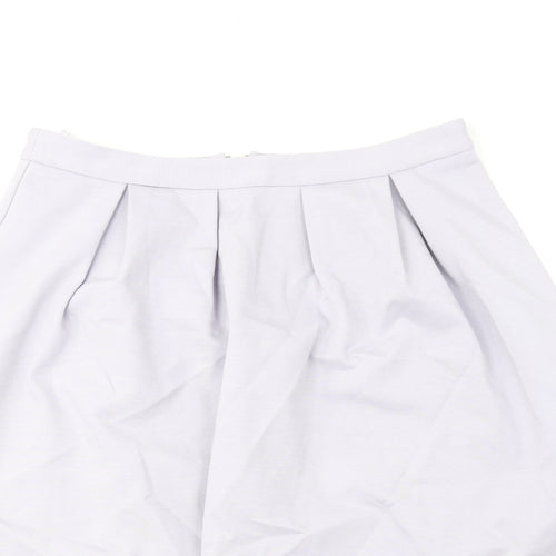 Oasis Womens Purple Viscose Tulip Skirt Size 12 Zip
