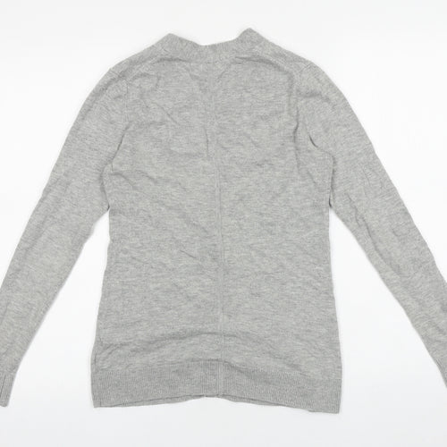 Gap Womens Grey V-Neck Cotton Cardigan Jumper Size 2XS
